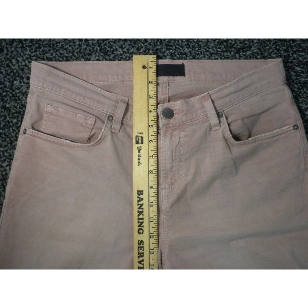 J Brand Tyler Jeans Mens 33x32 Thrashed‎ Radish Red Denim Slim Fit Distressed